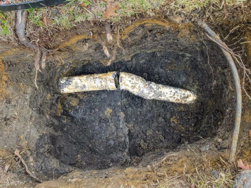 Cracked PVC Pipes