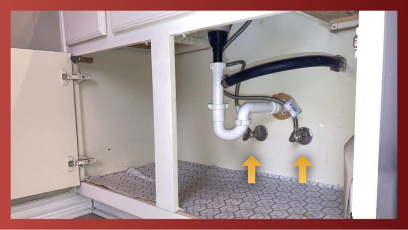 Pictures of the Location of Bathroom Sink Hot and Cold Valves