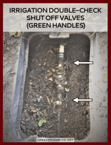 sprinkler system shut off valves