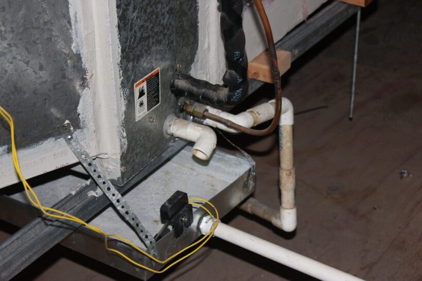 dry HVAC condensate pan